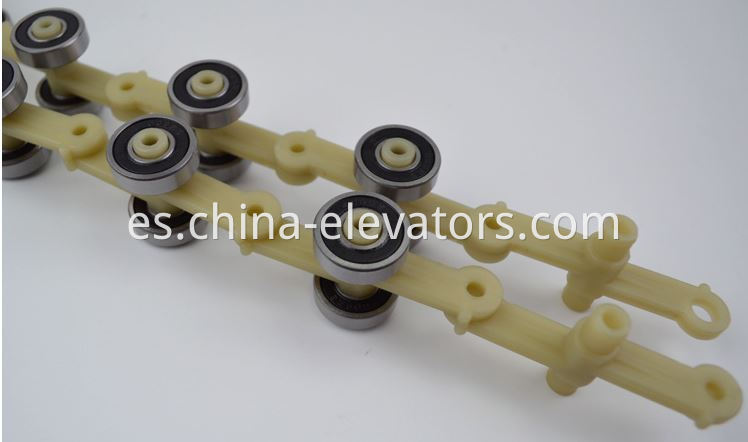 Schindler Escalator Cadena rotativa de 17 pares de pares Single Fork Schindler Escalator Rotary Chain 17 pair rollers Single Fork